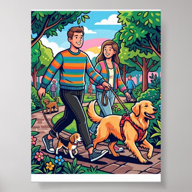 Lustiger Hund Poster (Vorne)