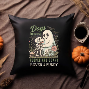 Lustiger Hund und Geist Halloween Kissen