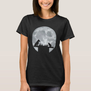 Lustiger Hund und Katzenschachspiel Tier Schachspi T-Shirt