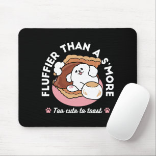Lustiger Hund und S'more-Design – Kawaii-Haustierl Mousepad