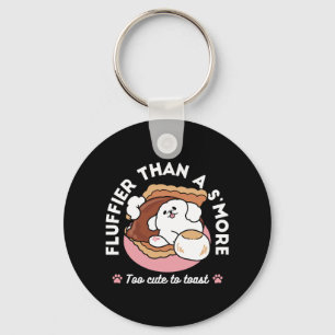 Lustiger Hund und S'more-Design – Kawaii-Haustierl Schlüsselanhänger