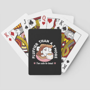 Lustiger Hund und S'more-Design – Kawaii-Haustierl Spielkarten