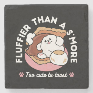 Lustiger Hund und S'more-Design – Kawaii-Haustierl Steinuntersetzer