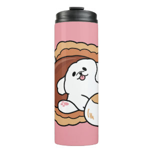 Lustiger Hund und S'more-Design – Kawaii-Haustierl Thermosbecher