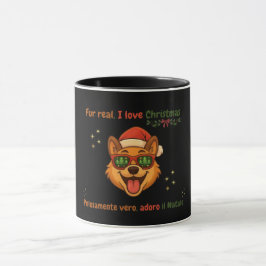 Lustiger Hund Weihnachtsbecher – Zweisprachiges Ge Tasse