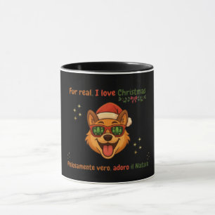 Lustiger Hund Weihnachtsbecher – Zweisprachiges Ge Tasse