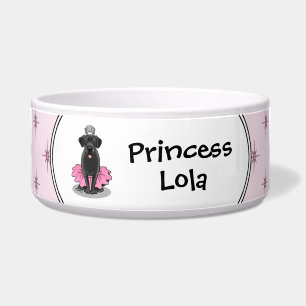 Lustiger Hunde-Ballett-Prinzessin Schwarzer Labrad Napf
