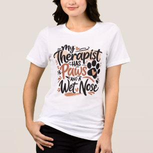 Lustiger Hunde-Liebhaber-Typografie-Pfoten-Zitat Tri-Blend Shirt