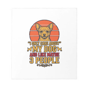 Lustiger Hunde-Liebhaber Vintage-Zitat Vektor-Desi Notizblock