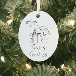 Lustiger Hunde-Liebhaber Weihnachtsgrüße Ornament Aus Metall