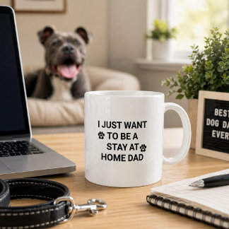 Lustiger Hunde-Vater-Bleib-zu-Hause-Zitat Kaffeetasse