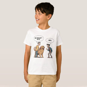 Lustiger Hunde-Zitat-Cartoon Ich Beiße Humor T-Shirt