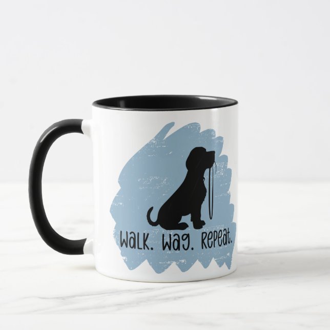 Lustiger Hundeausführer  Tasse (Links)