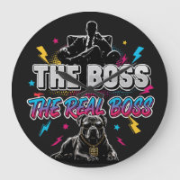 Lustiger Hundebesitzer "Der wahre Boss" Pitbull De