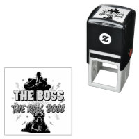 Lustiger Hundebesitzer "Der wahre Boss" Pitbull De