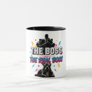 Lustiger Hundebesitzer "Der wahre Boss" Pitbull De Tasse
