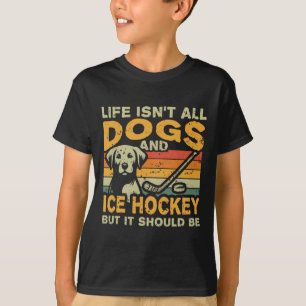 Lustiger Hundebesitzer und Eishockey-Fan-Geschenk T-Shirt