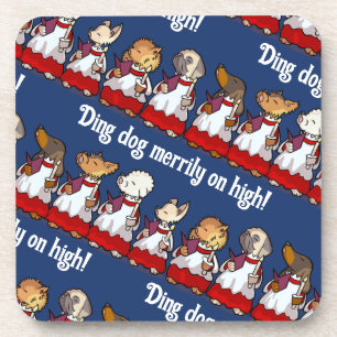Lustiger Hundechor Weihnachtslied Pun Dachshund Ca Getränkeuntersetzer