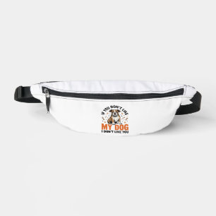 Lustiger Hundeliebhaber Vintage-Welpen-Zitat-Shirt Bauchtasche