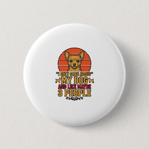 Lustiger Hundeliebhaber Vintage-Zitat-Vektordesign Button