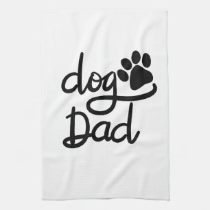 Lustiger Hundepfotenabdruck Hund Papa Geschirrtuch