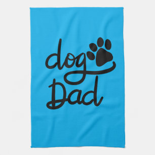 Lustiger Hundepfotenabdruck Hund Papa Geschirrtuch