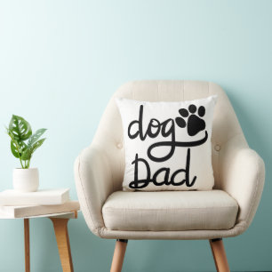 Lustiger Hundepfotenabdruck Hund Papa Kissen