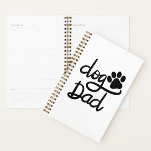 Lustiger Hundepfotenabdruck Hund Papa Planer