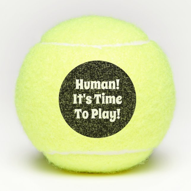 Lustiger Hundespielzeug-Zitat-Tennisball Tennisbälle (Vorderseite)