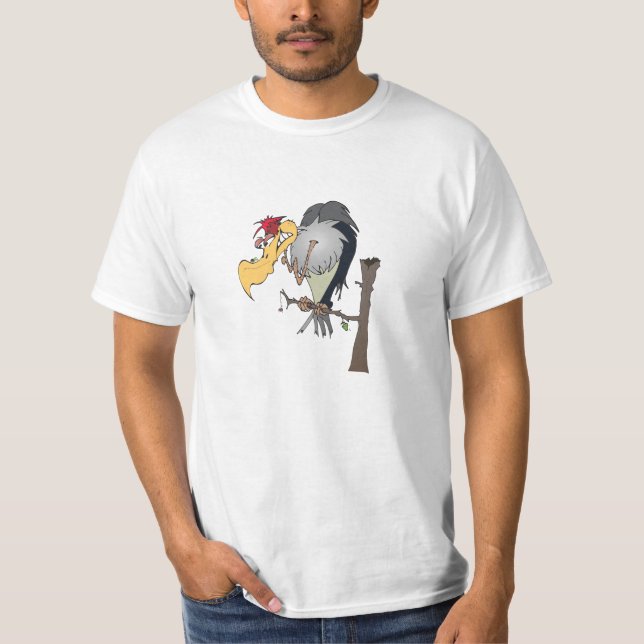 lustiger hungriger Geier T-Shirt (Vorderseite)