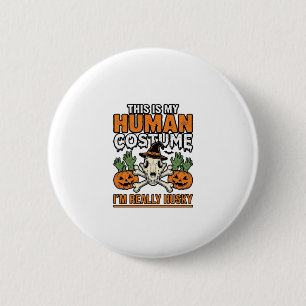 Lustiger Husky-Mensch-Kostüm Halloween-Hund-Shirt Button