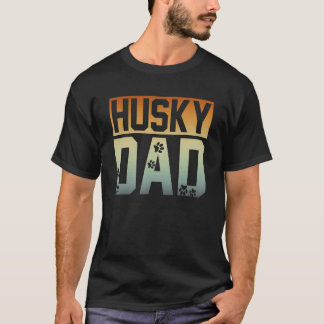 Lustiger Husky-Vater Tier Haustier Daddy Hunde-Lie T-Shirt