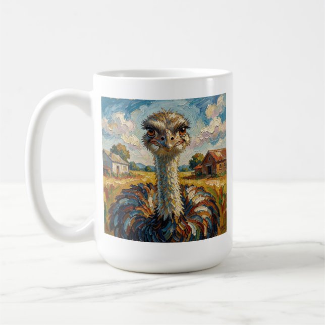 Lustiger Impasto-Strauß auf einer Ranch Personalis Kaffeetasse (Links)