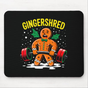 Lustiger Ingwer-Mann im Fitnessstudio Bodybuilding Mousepad