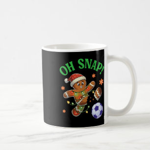 Lustiger Ingwerbrot-Fußball-Weihnachts-Cookie Oh S Kaffeetasse