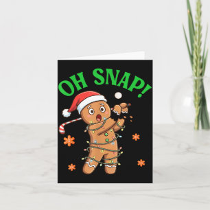 Lustiger Ingwerbrot-Golf-Weihnachtscookie Oh Snap  Karte
