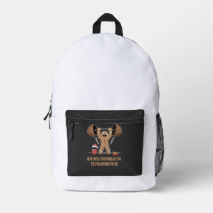 Lustiger Ingwerbrotmann Weihnachtsgymnastik-Workou Bedruckter Rucksack