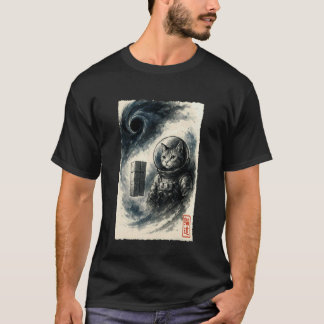 Lustiger interstellarer Katzen-Astronaut-Kitchen-W T-Shirt