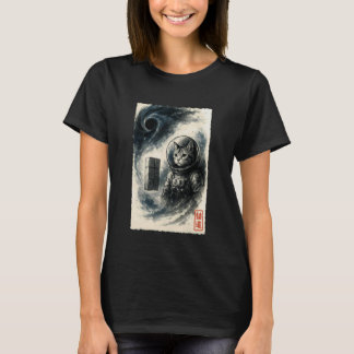 Lustiger interstellarer Katzen-Astronaut-Kitchen-W T-Shirt