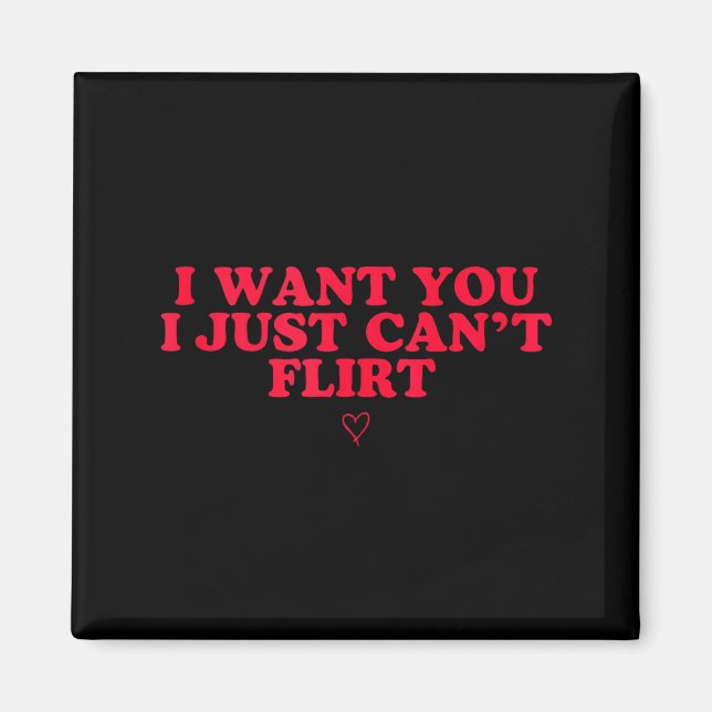 Lustiger Introvert Valentinstag Ich Will Dich Ich  Magnet (Vorne)
