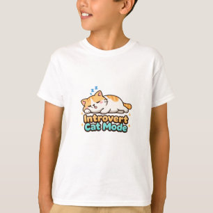 Lustiger Introvertierten-Katzen-Modus T-Shirt