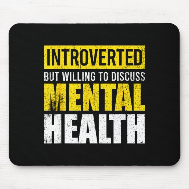 Lustiger introvertierter aber bereit, über psychis mousepad (Vorne)