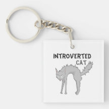 Lustiger introvertierter Katzenanhänger | Geschenk