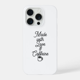 Lustiger iPhone 15 Pro Hülle - Mit Liebe & Kaffee 
