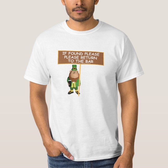 Lustiger irischer Bierwert T-Shirt (Vorderseite)