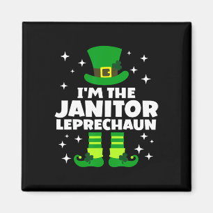 Lustiger irischer Hausmeister Leprechaun Glücklich Magnet