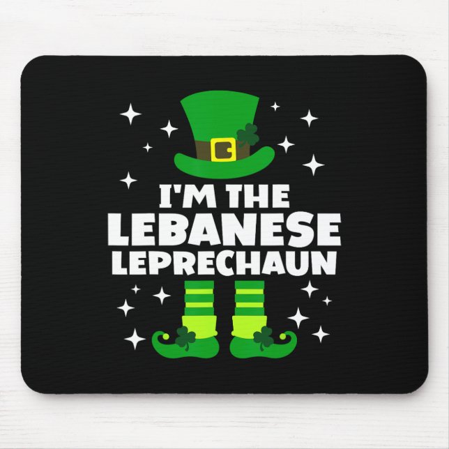 Lustiger irischer Lenese Kobold St Patricks Day Ir Mousepad (Vorne)
