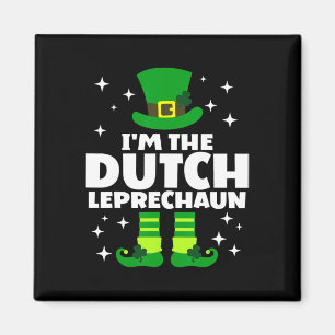 Lustiger irischer niederländischer Leprechaun Froh Magnet