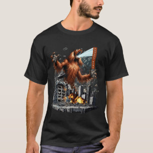 Lustiger Irischer Setter-Hund Kaiju-Monster Japani T-Shirt