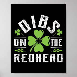 Lustiger irischer St. Patricks Day Shamrock Dibs O Poster